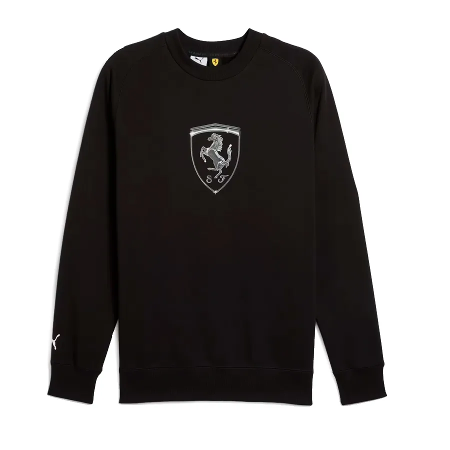 Imagen 2 de 6 de Buzo Puma Ferrari race big shield-NEGRO/PLATA