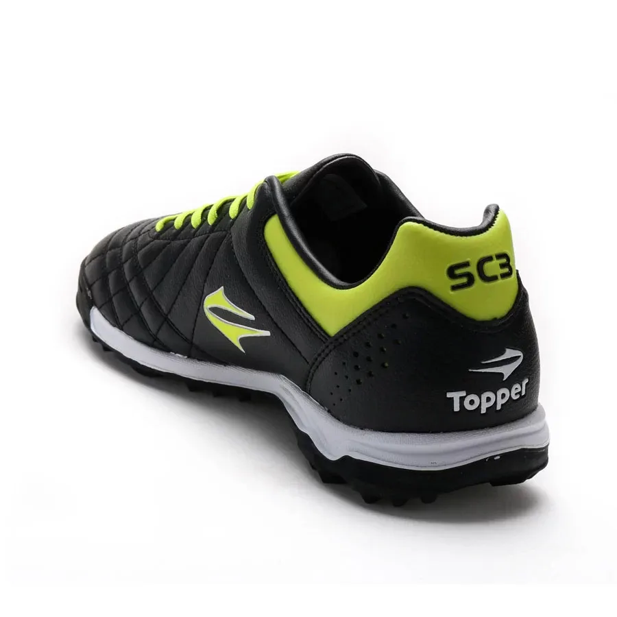 Imagen 2 de 4 de Botines Topper San Ciro Iii Soc-NEGRO/NEON