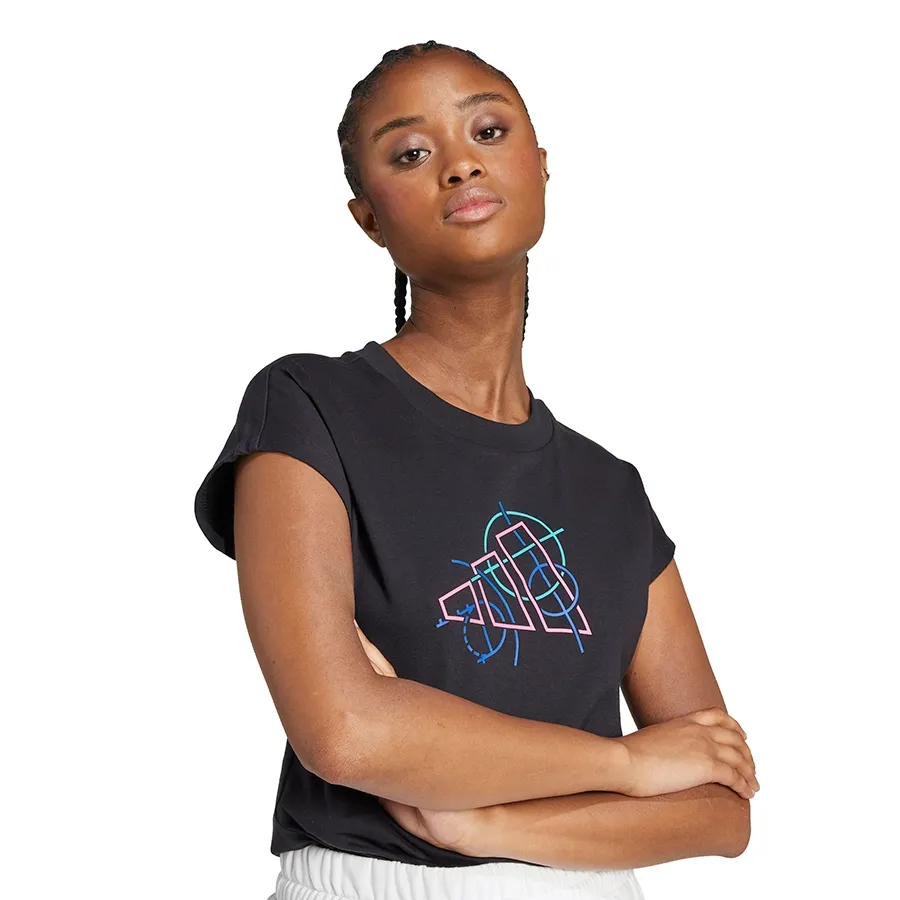 Imagen 2 de 4 de Remera adidas W Outline Graphic-NEGRO