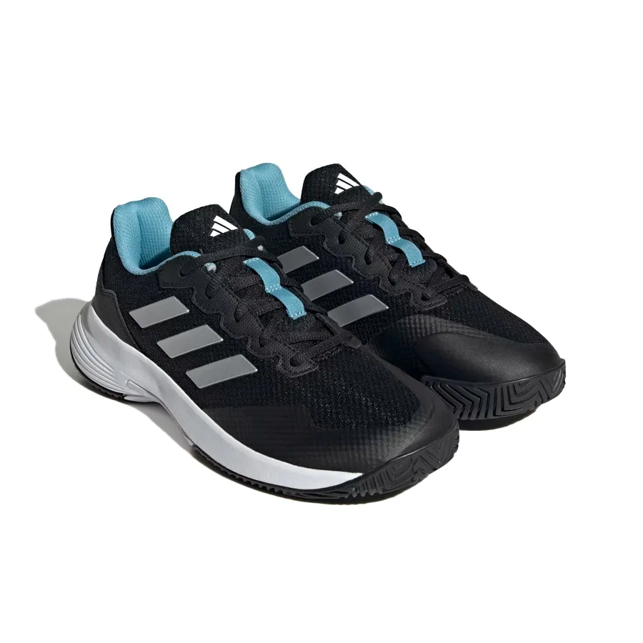 Imagen 1 de 6 de Zapatillas adidas Gamecourt 2-NEGRO/PLATA/CELESTE