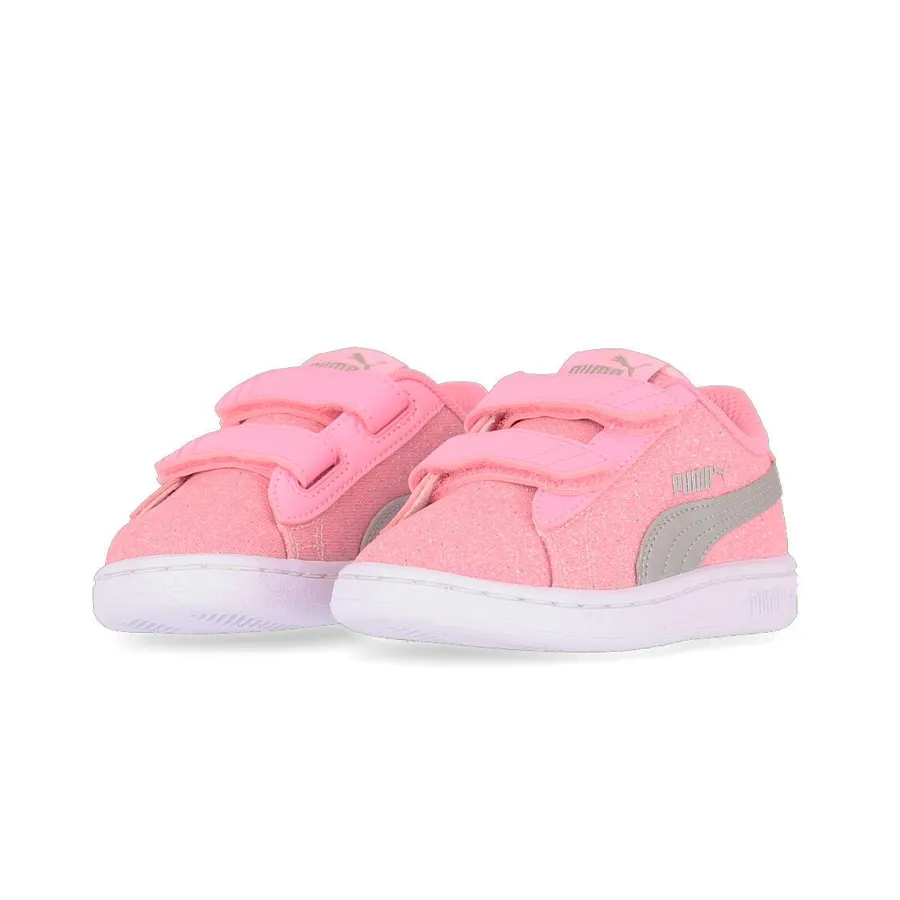 Imagen 2 de 4 de Zapatillas Puma Smash V2 Glitz V Ps-ROSA/PLATA