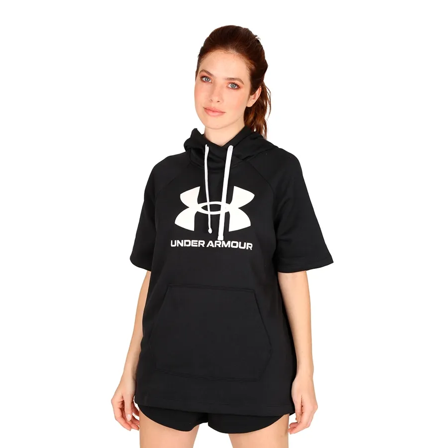 Imagen 0 de 2 de Buzo Under Armour Rival Fleece Ss Hoodie-NEGRO/BLANCO