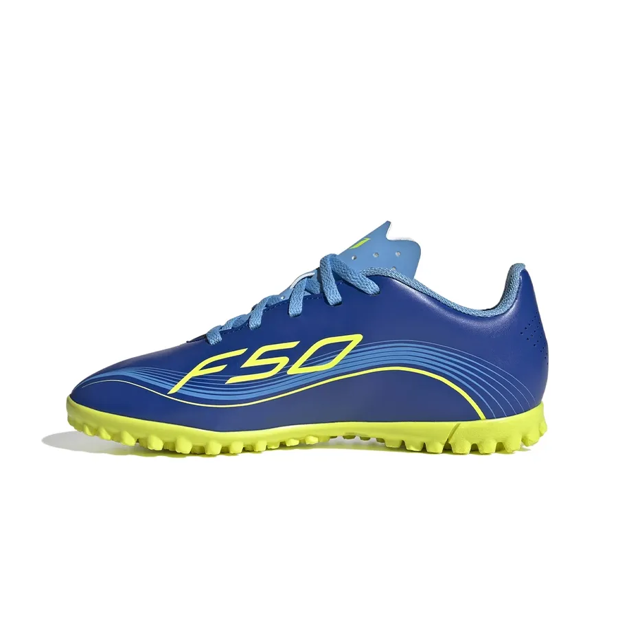 Imagen 2 de 7 de Botines adidas F50 Messi Club Tf J-AZUL FRANCIA/AMARILLO FLUOR/CELESTE