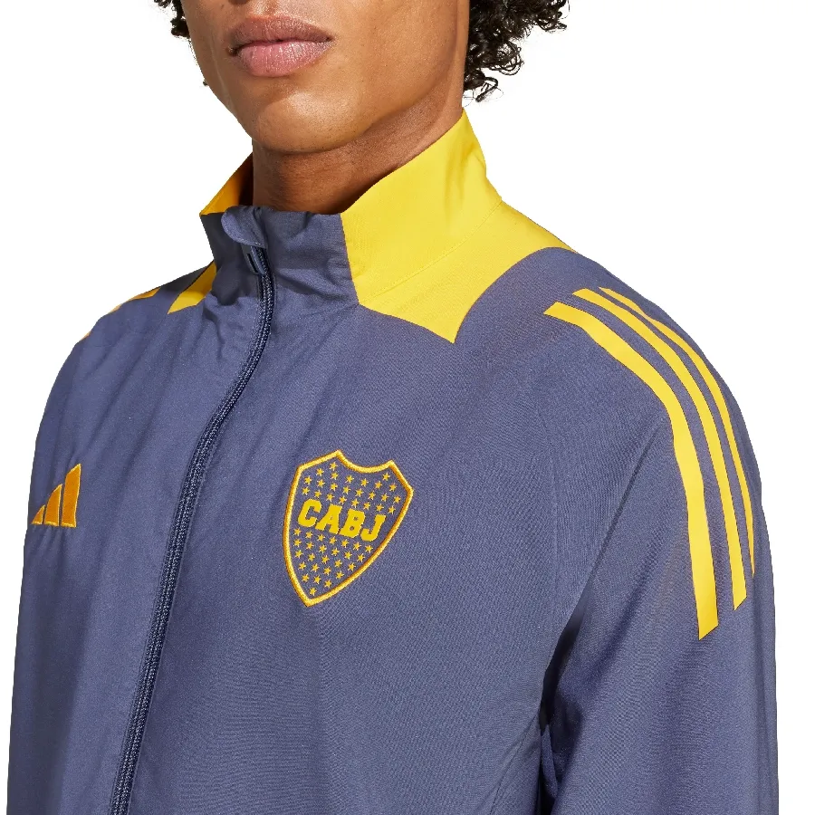 Imagen 3 de 5 de Campera adidas de Presentación Boca Juniors 24/25-AZUL MARINO/AMARILLO