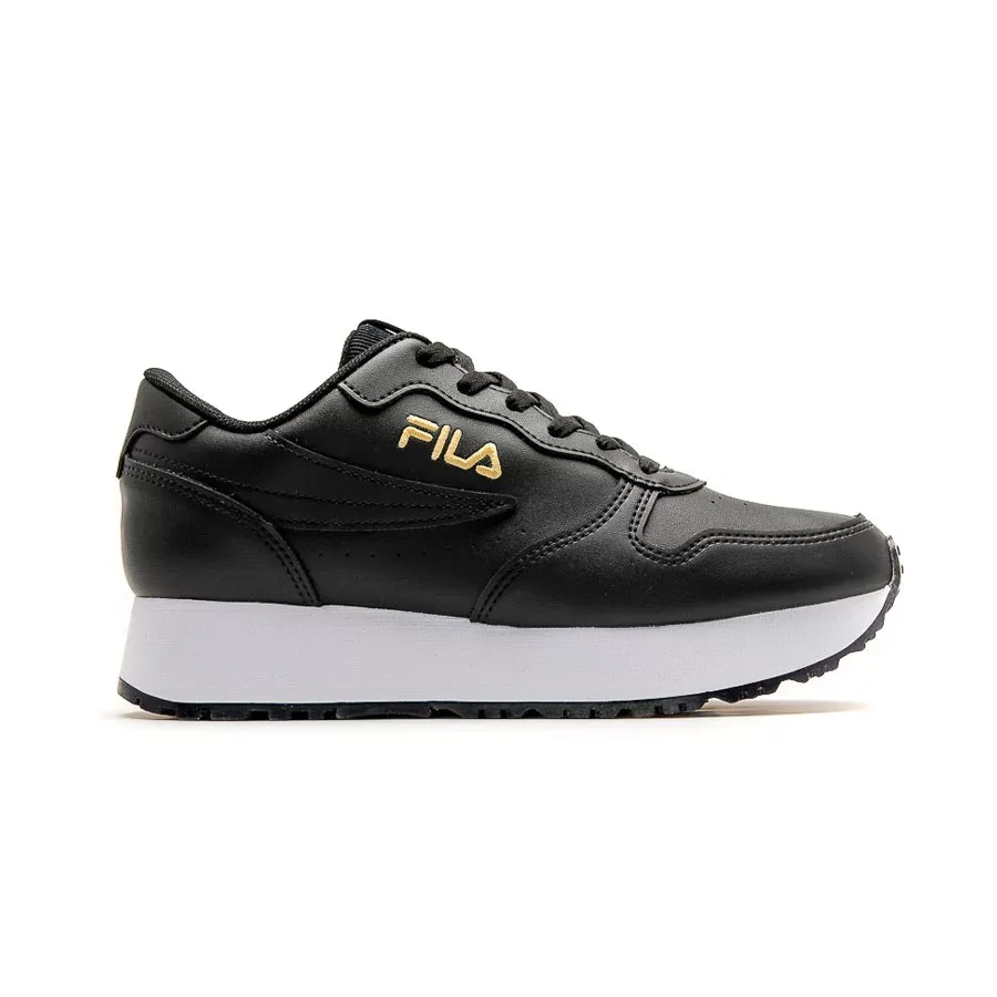 Imagen 4 de 5 de Zapatillas Fila Euro Jogger Wedge sl w-NEGRO/DORADO