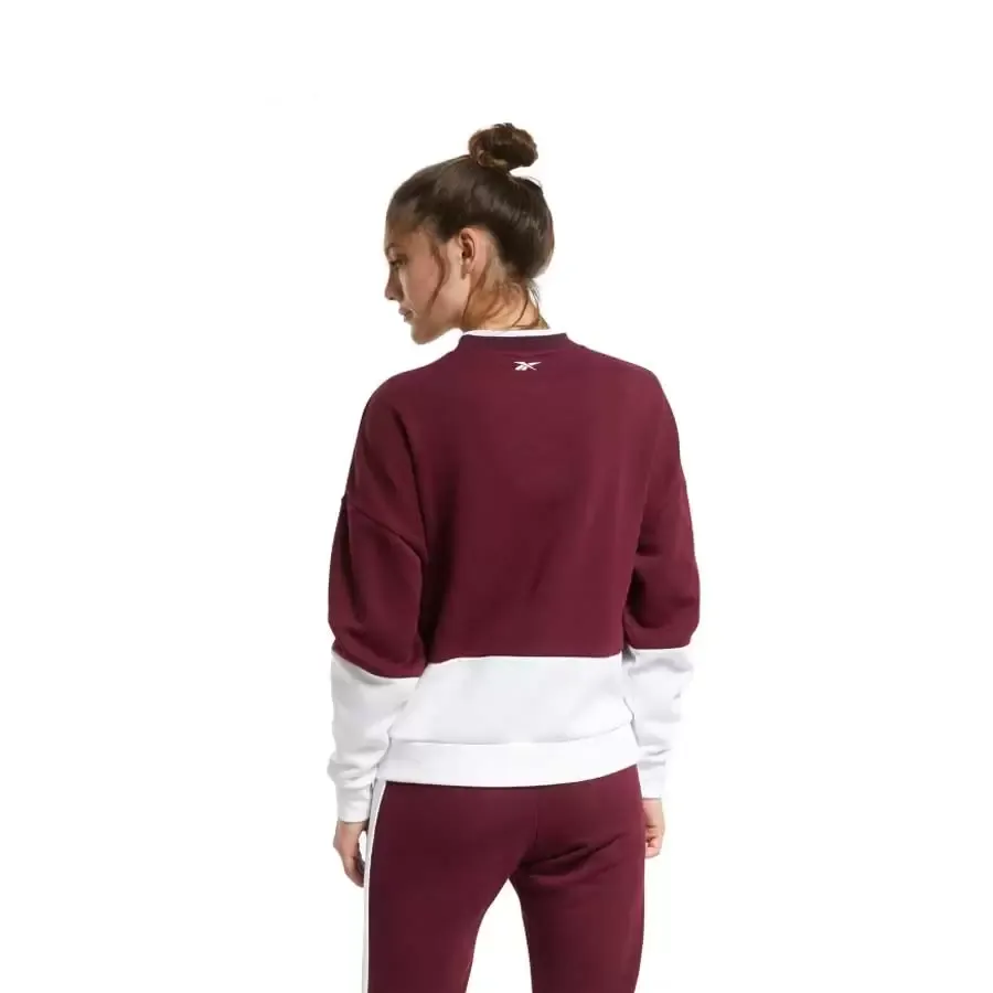 Imagen 0 de 5 de Buzo Reebok Te Linear Logo Crew-BORDO/BLANCO