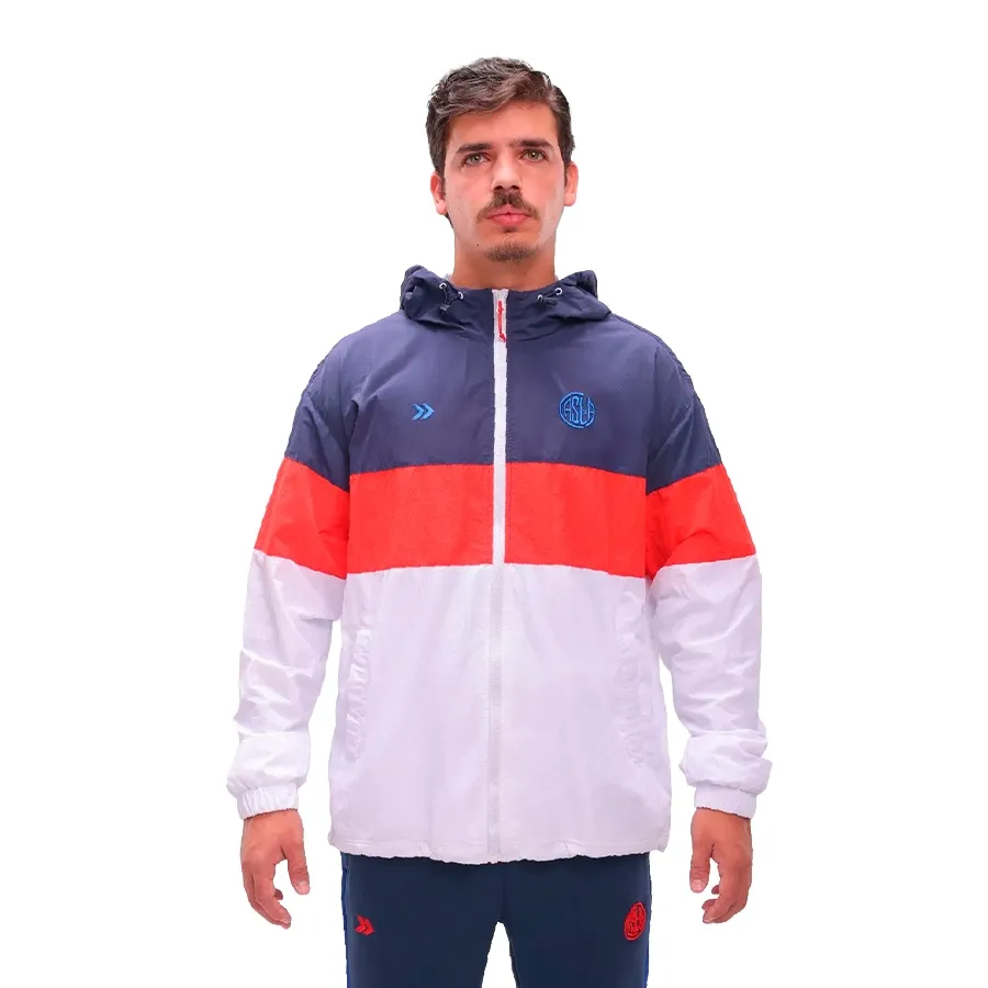 Imagen 0 de 3 de Campera Atomik Rompevientos Retro San Lorenzo 25-MARINO/BLANCO/ROJO
