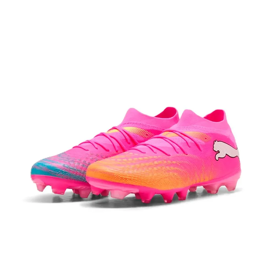 Imagen 1 de 6 de Botines Puma Future 9 Match Fg-ROSA FLUOR/TURQUESA/AMARILLO FLUOR