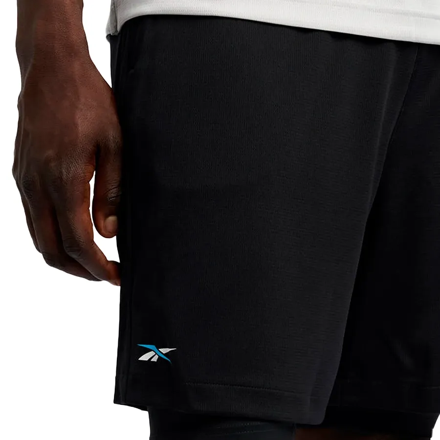 Imagen 2 de 3 de Reebok Shorts Bb 2 en 1-NEGRO