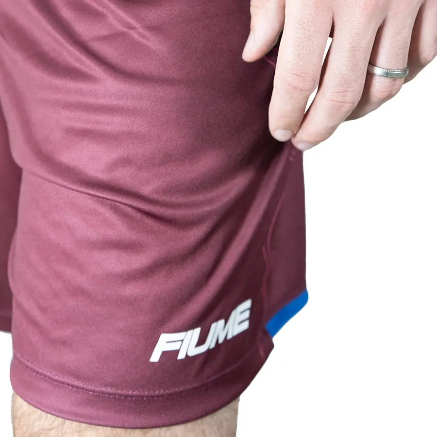 Imagen 3 de 4 de Shorts Fiume Sport Alternativo 2 Godoy Cruz-VINO/AZUL/BLANCO