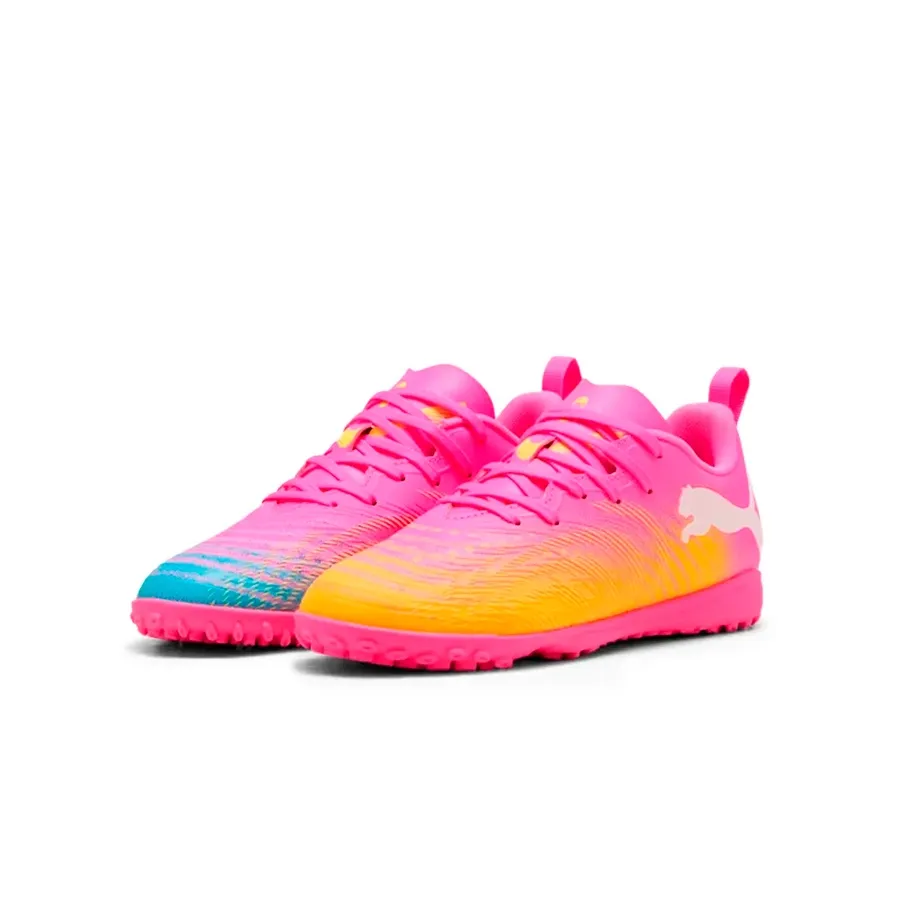 Imagen 1 de 7 de Botines Puma Future 9 Play Tf-ROSA FLUOR/TURQUESA/AMARILLO FLUOR