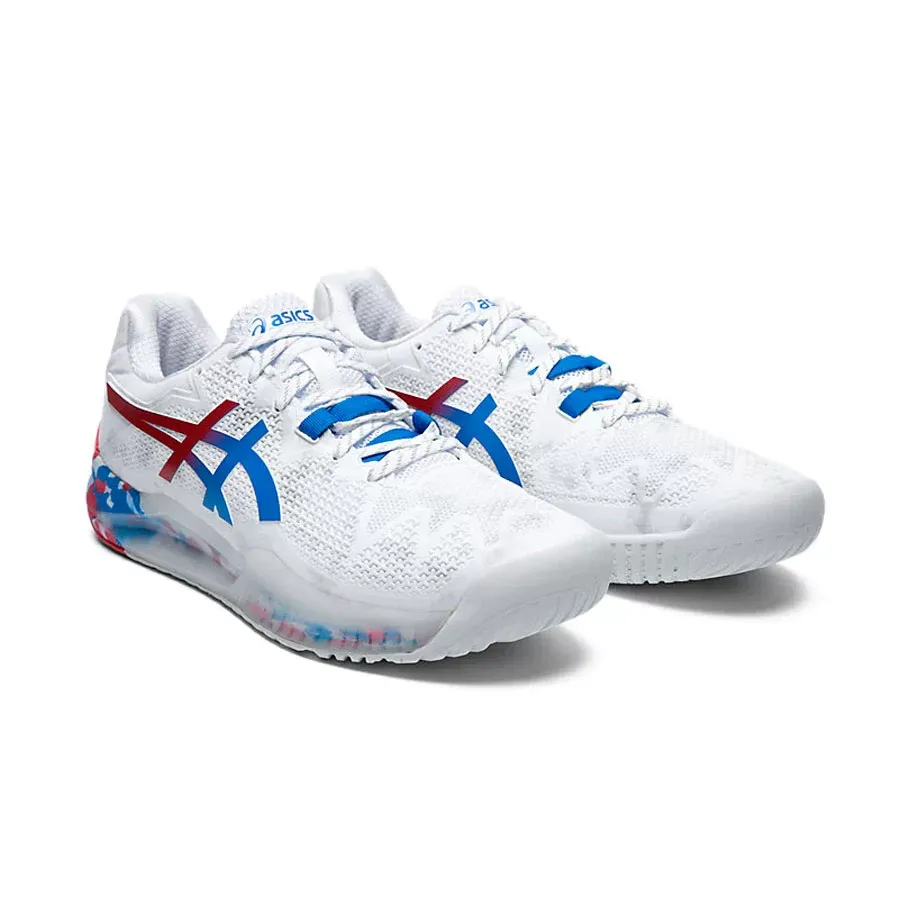 Imagen 0 de 5 de Zapatillas Asics Gel Resolution 8 L E-BLANCO/AZUL/ROJO