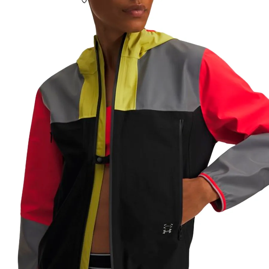 Imagen 3 de 4 de Campera Under Armour Halo Run-GRIS/NEGRO/ROJO