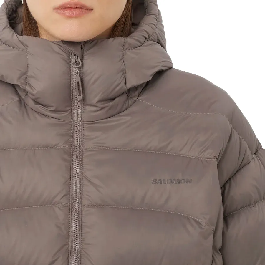 Imagen 4 de 8 de Campera Salomon Outline Nov Crop Down-GRIS/MARRON