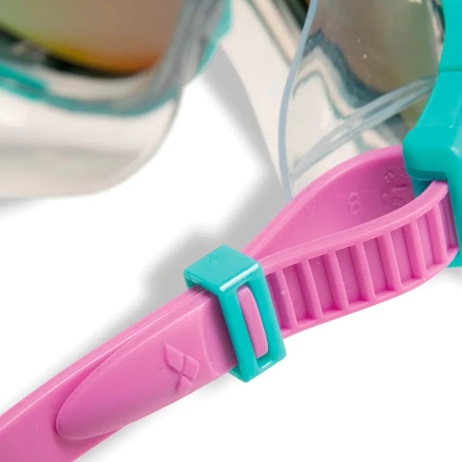 Imagen 2 de 5 de Antiparras Arena The One Mask Mirror Jr 100-TURQUESA/LILA