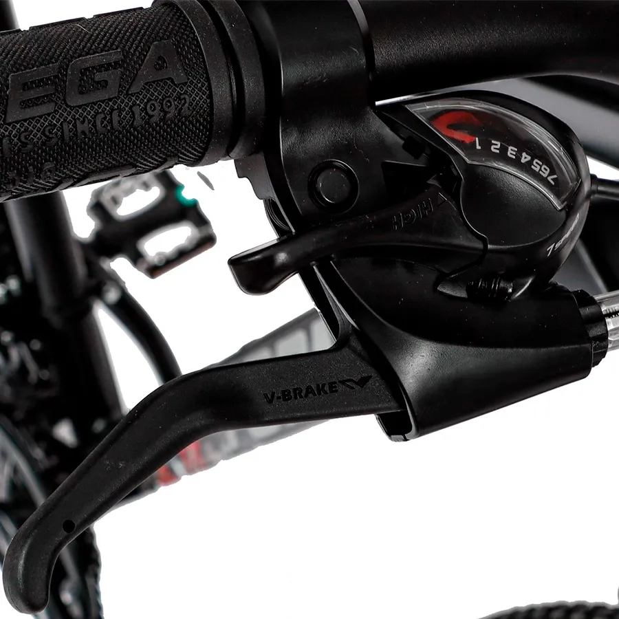 Imagen 5 de 7 de TopMega Mountain Bike Regal Aluminio R29 21vel-NEGRO/BLANCO/GRIS