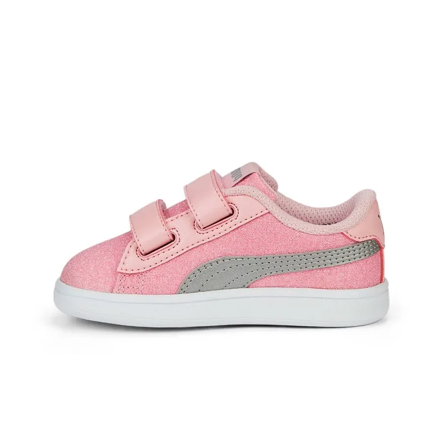 Imagen 1 de 5 de Zapatillas Puma Smash V2 Glitz V-ROSA/GRIS