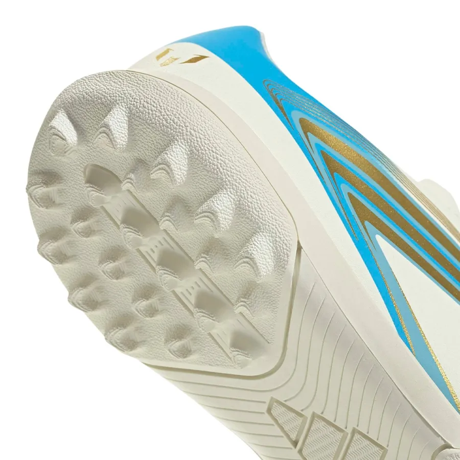 Imagen 6 de 7 de Botines Multitapón adidas Botines F50 Messi Club Tf-BLANCO/CELESTE/DORADO