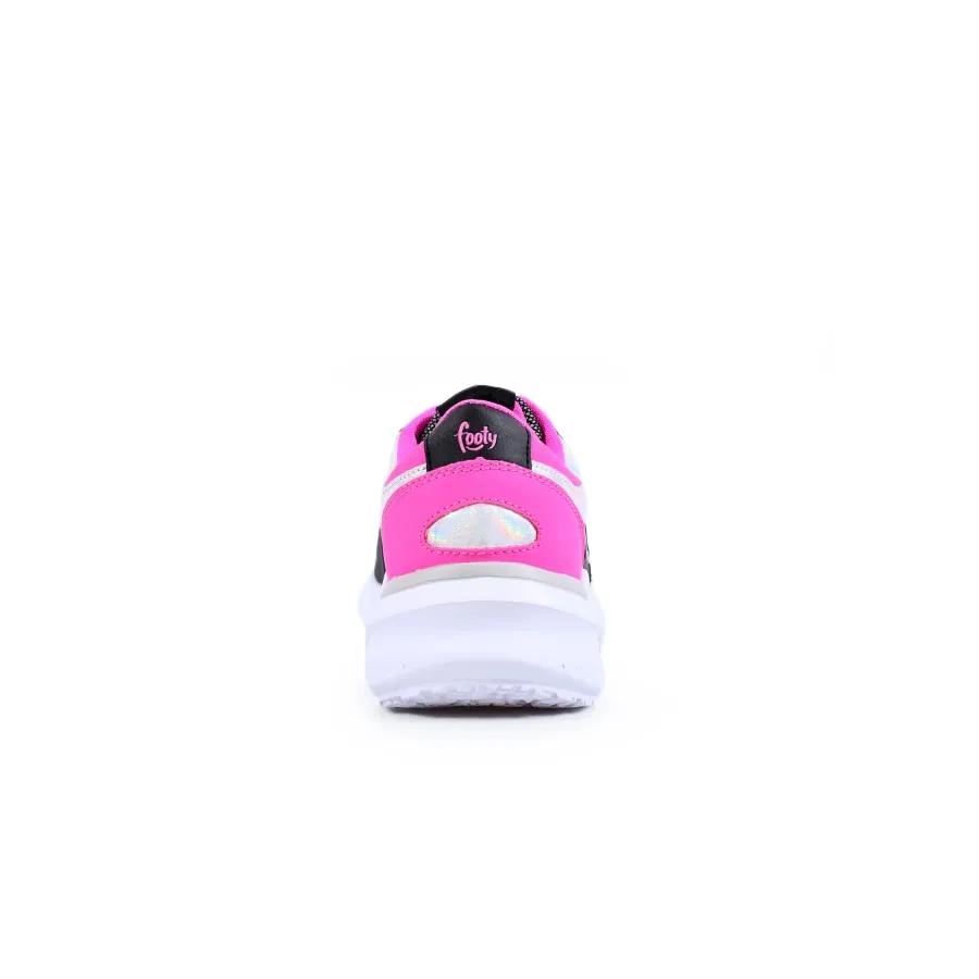 Imagen 3 de 6 de Zapatillas Footy Top-NEGRO/FUCSIA/PLATA