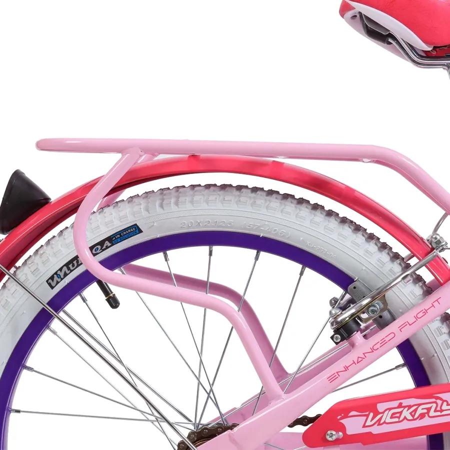 Imagen 4 de 6 de Bicicleta TopMega Vickfly R20 1vel-ROSA/VIOLETA