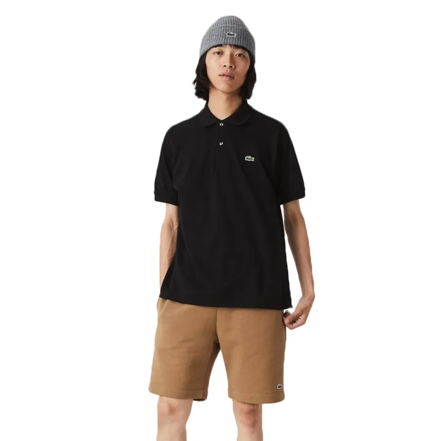 Imagen 2 de 5 de Remera Lacoste Chemise Col Bord-NEGRO