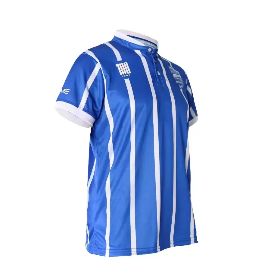 Imagen 1 de 3 de Camiseta Fiume Sport 100 Años Godoy Cruz Oficial-AZUL/BLANCO