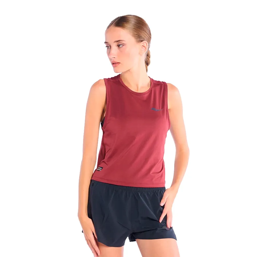 Imagen 0 de 6 de Musculosa Saucony Stopwatch Crop Tank-VINO