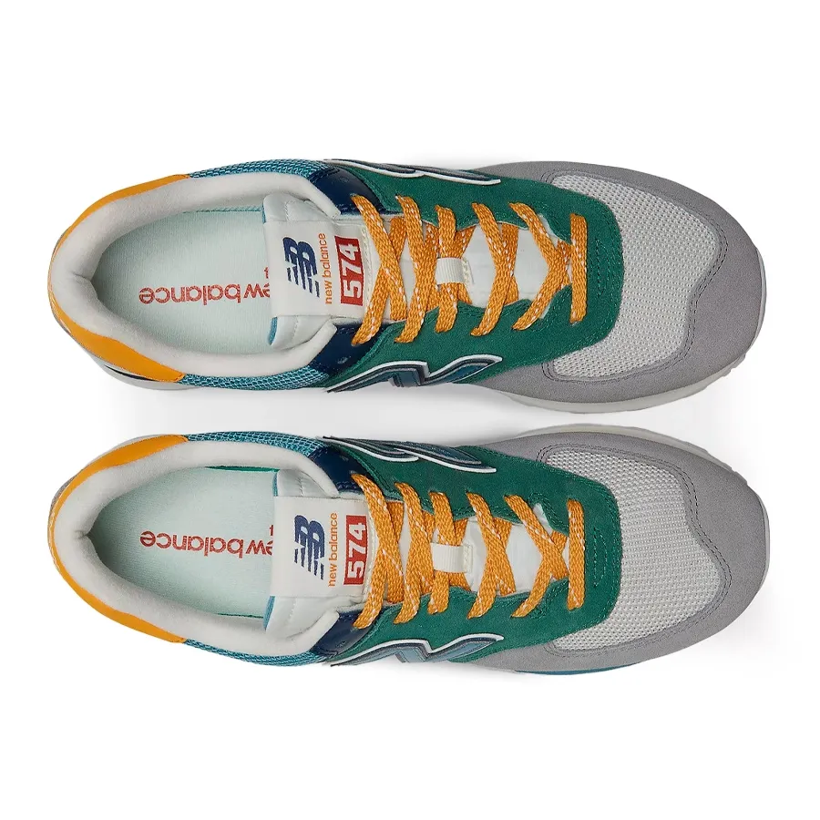 Imagen 3 de 5 de Zapatillas New Balance 574-VERDE/AZUL/GRIS/AMARILLO