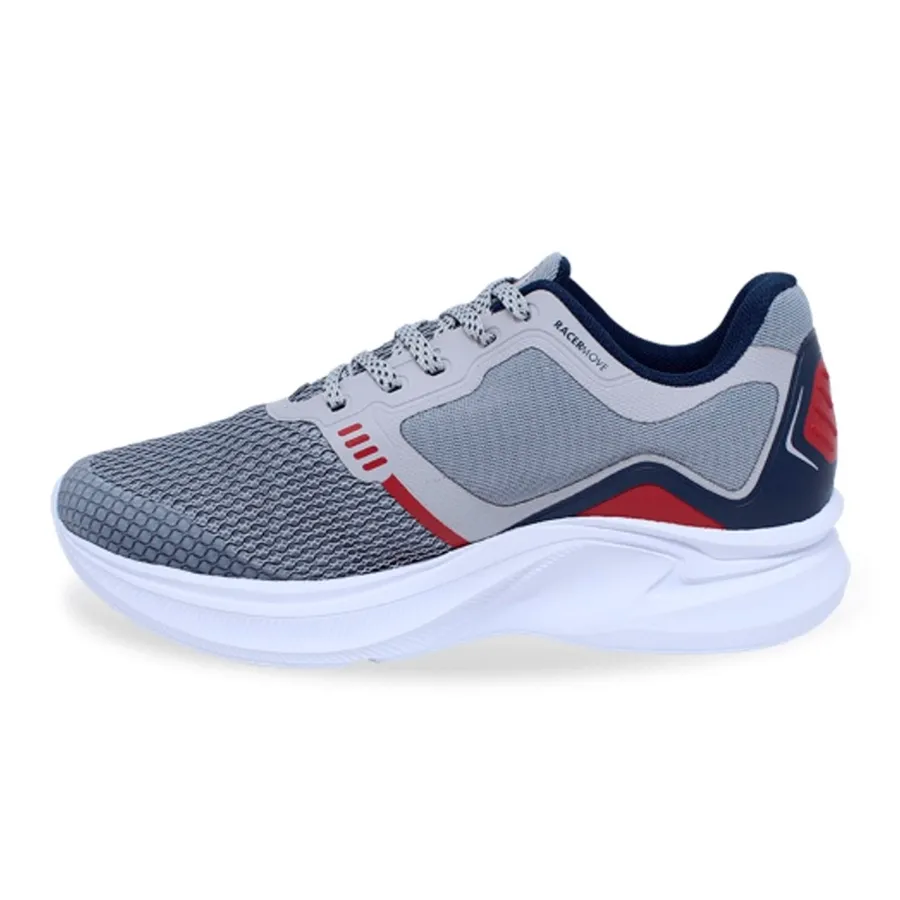 Imagen 2 de 4 de Zapatillas Fila Racer Move-GRIS/MARINO/ROJO