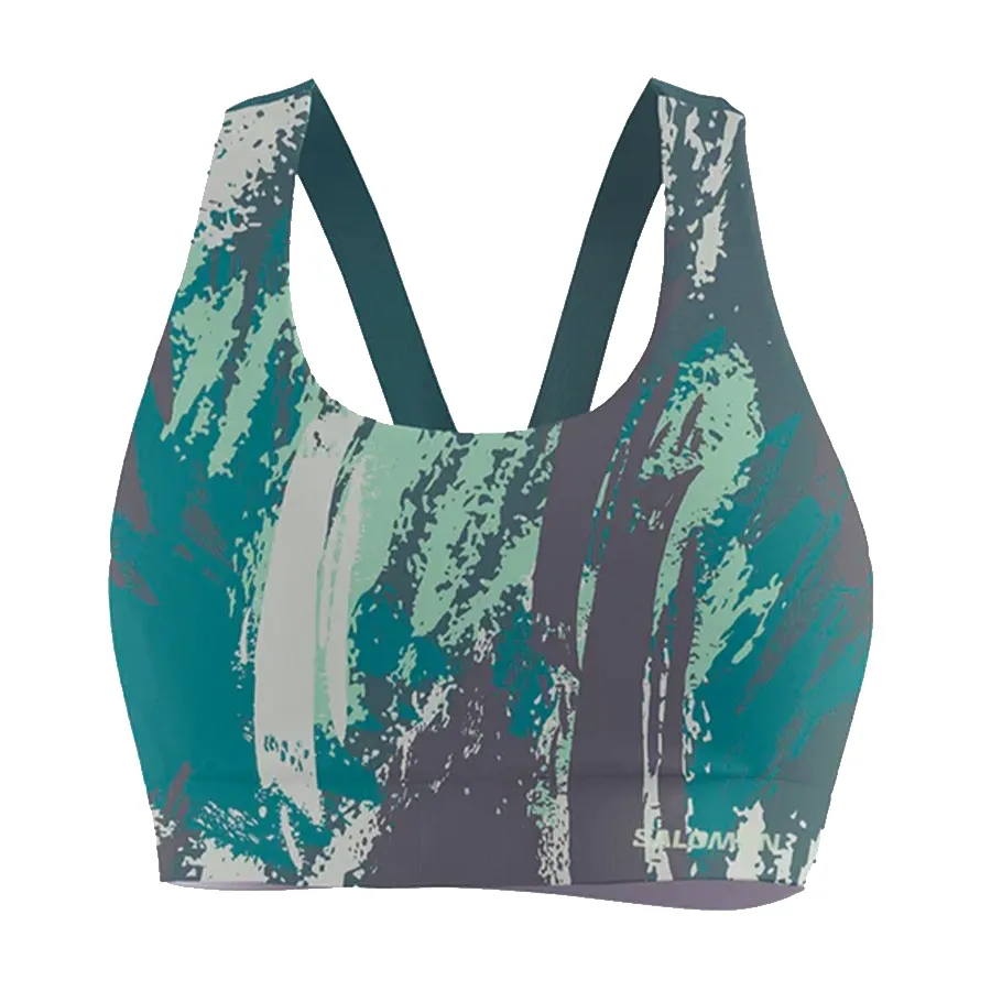 Imagen 0 de 1 de Top Salomon Graphic Bra II-VERDE/GRAFITO