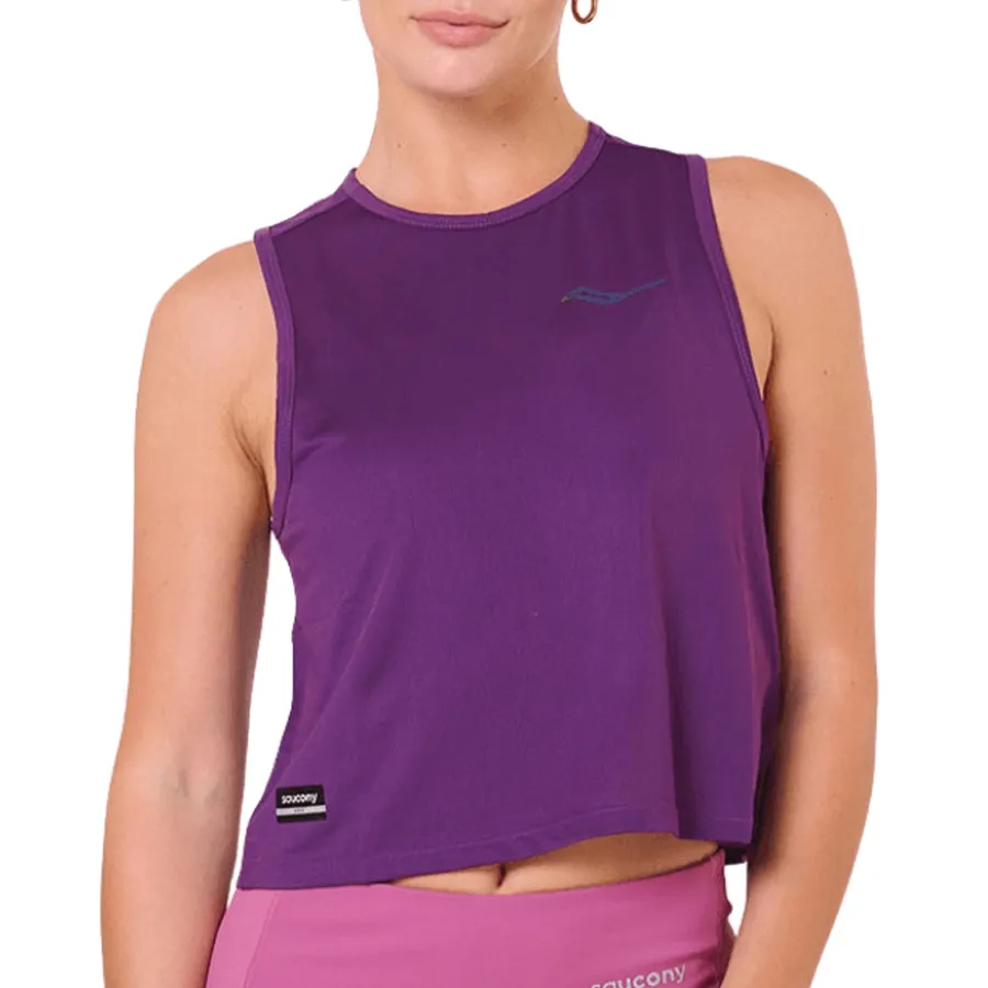 Imagen 0 de 4 de Musculosa Saucony Stopwatch Crop Tank-PURPURA