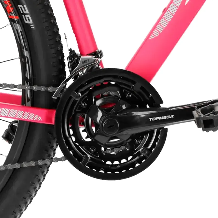 Imagen 1 de 5 de Bicicleta Mtb TopMega Flamingo R29 21 Vel-FUCSIA/BLANCO