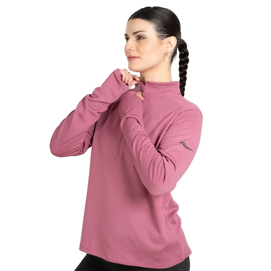 Imagen 1 de 4 de Buzo Saucony triumph 3D 1/2 Zip-VIOLETA