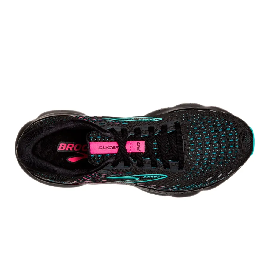 Imagen 2 de 4 de Zapatillas Brooks Glycerin Gts 20-NEGRO/VERDE AGUA/ROSA