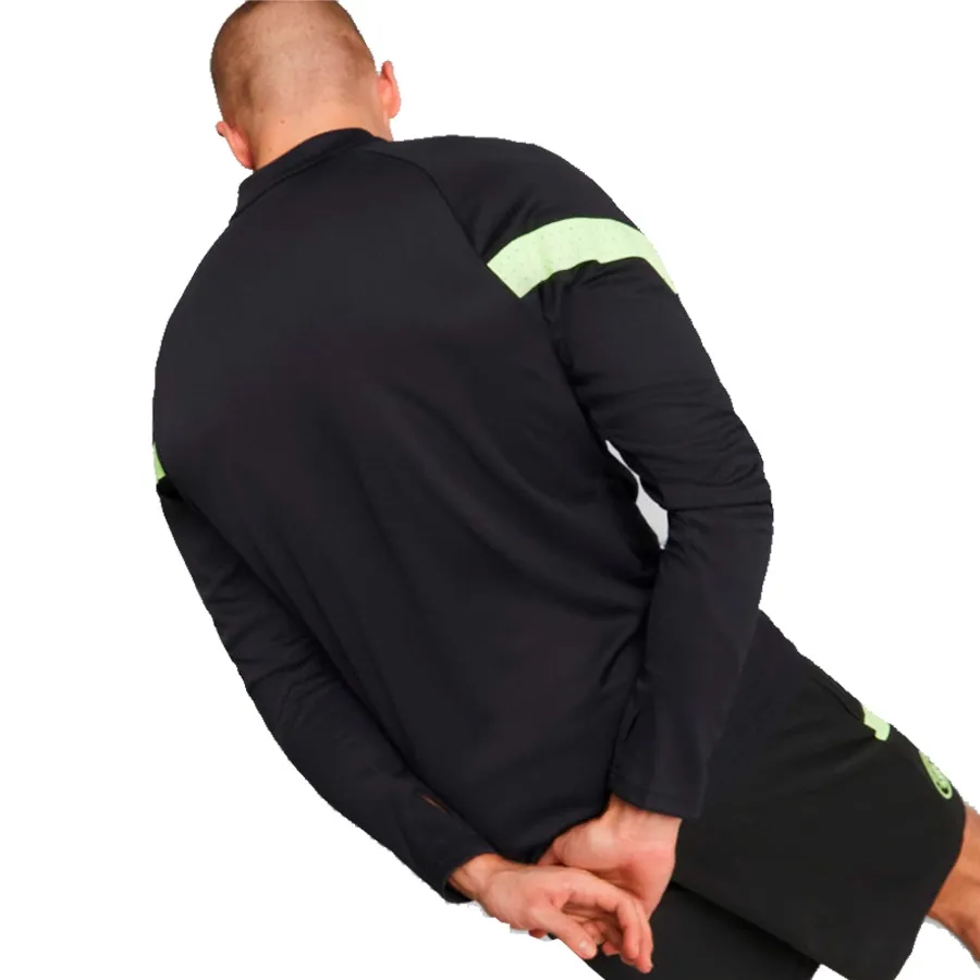 Imagen 3 de 5 de Buzo Puma Manchester City 1/4 Zip-NEGRO/VERDE FLUOR/CELESTE