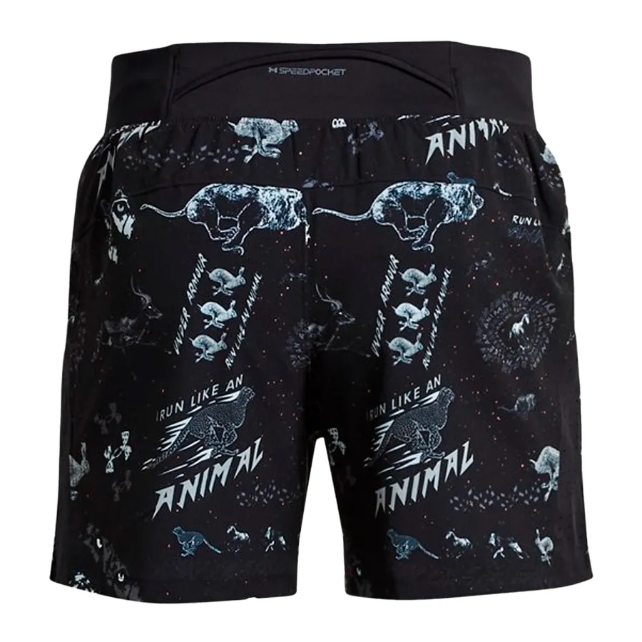 Imagen 4 de 5 de Under Armour Shorts  Run Like An Animal-GRIS/NEGRO