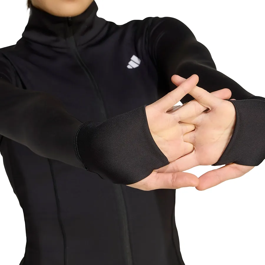 Imagen 3 de 5 de Campera adidas Frontal Optime Essentials-NEGRO