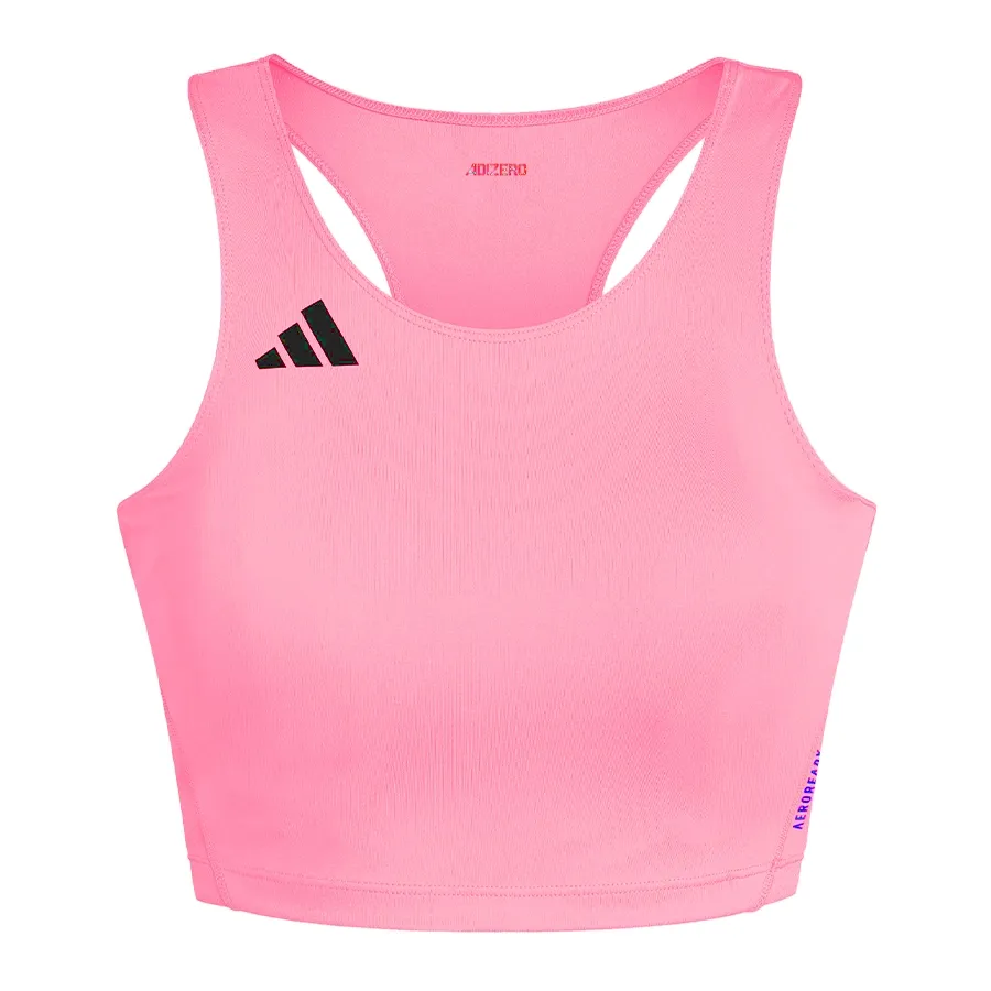 Imagen 3 de 6 de Top adidas Remera corta de running adizero essentials-ROSA