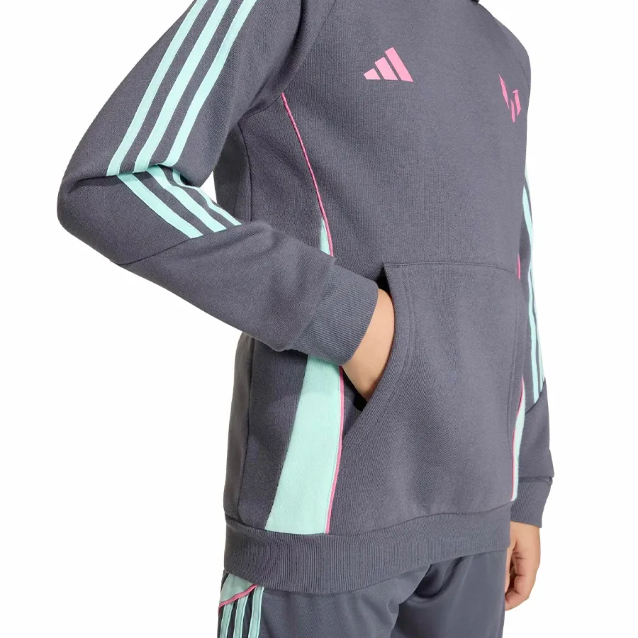 Imagen 4 de 5 de Buzo adidas Messi-GRIS/CELESTE/ROSA