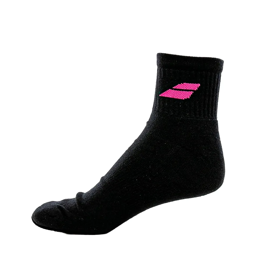 Imagen 1 de 4 de Medias Babolat Logo Team Flag-NEGRO/AMARILLO/FUCSIA