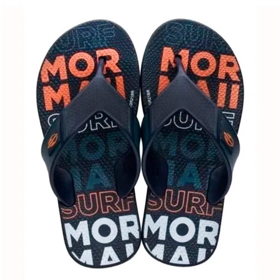 Imagen 2 de 3 de Ojotas Mormaii Neocycle Kids-NEGRO/NARANJA