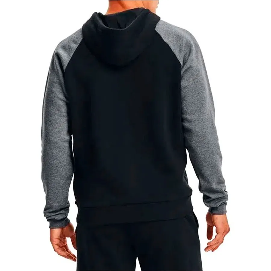 Imagen 1 de 2 de Buzo Under Armour Rival Fleece Colorblock-NEGRO/GRIS