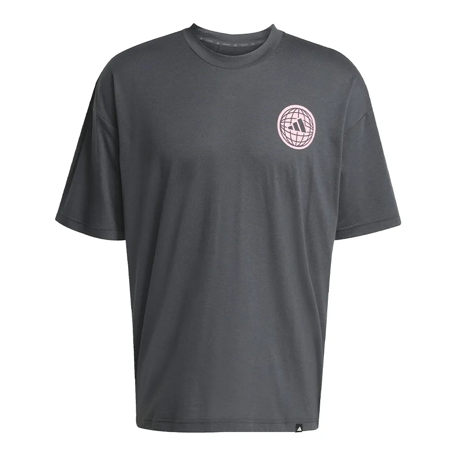 Imagen 2 de 5 de Remera adidas Power estampada Gfx Tee Glob Q3-GRAFITO