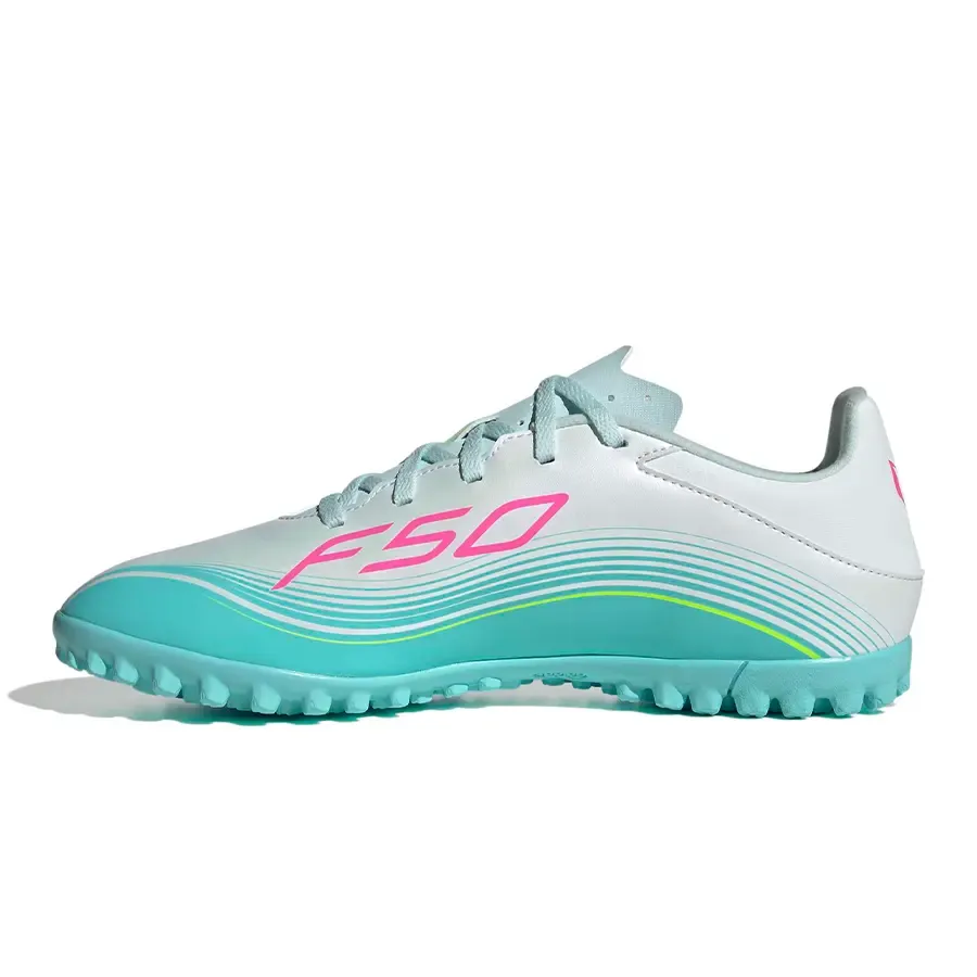 Imagen 2 de 7 de Botines adidas F50 Messi Club Tf-BLANCO/TURQUESA/FUCSIA