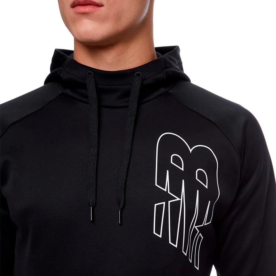 Imagen 4 de 5 de Campera New Balance Tenacity Fleece Pull-NEGRO