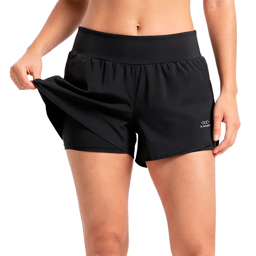 Imagen 2 de 3 de Short Kamp Con Calza 26-NEGRO