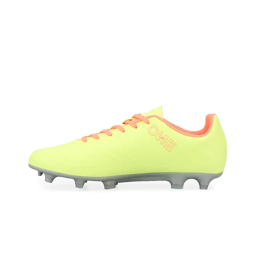 Imagen 2 de 6 de Botines Puma One 20.4 Osg Fg/Ag Jr Abd-NARANJA/AMARILLO/GRIS