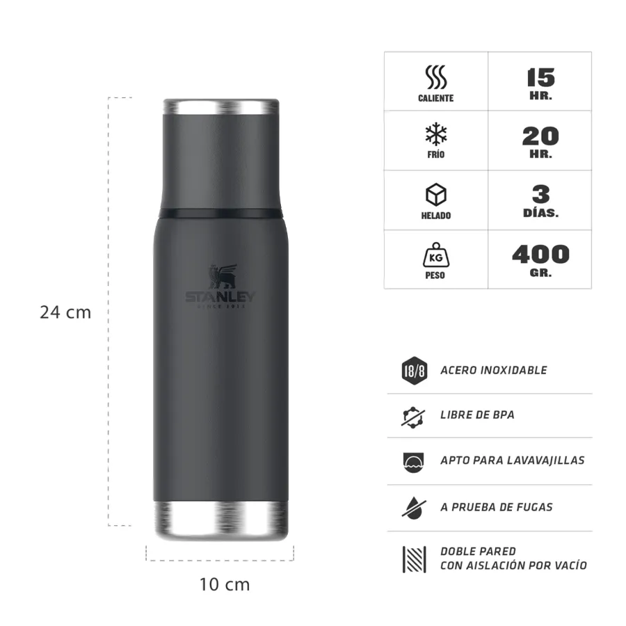 Imagen 2 de 3 de Termo Stanley Adventure To-Go 500 ml-NEGRO/PLATA