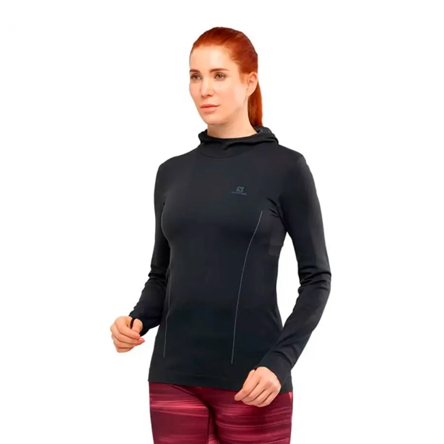 Imagen 1 de 4 de Buzo Salomon Essential Seamless-NEGRO