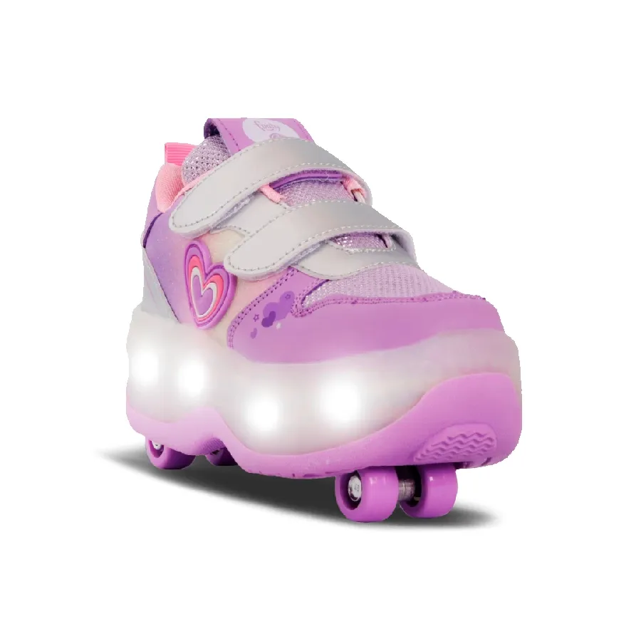 Imagen 1 de 3 de Zapatillas Footy Roll Love con Ruedas+Luz Led-FUCSIA/ROSA